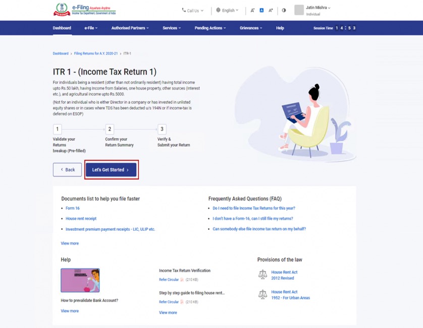 incometaxindiaefiling documents for filing ITR online